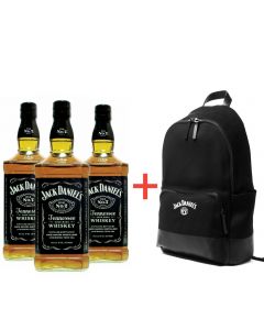 Jack Daniel Whisky 100 Cl x 3 +  Jack Daniel Back Pack (FREE)